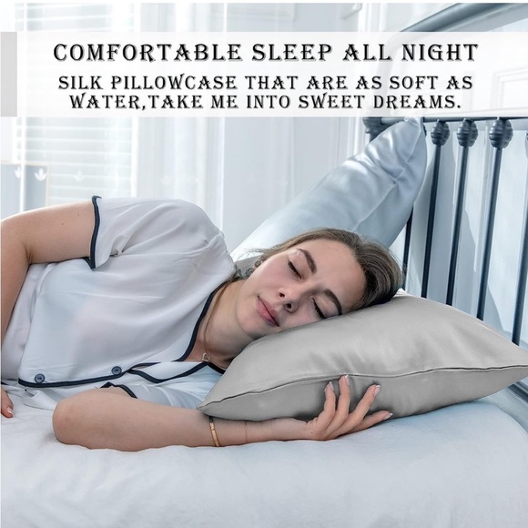 Silk Pillowcase for Hair and Skin Standard Size 20"X 26" with Hidden Zip… - Picture 7 of 7